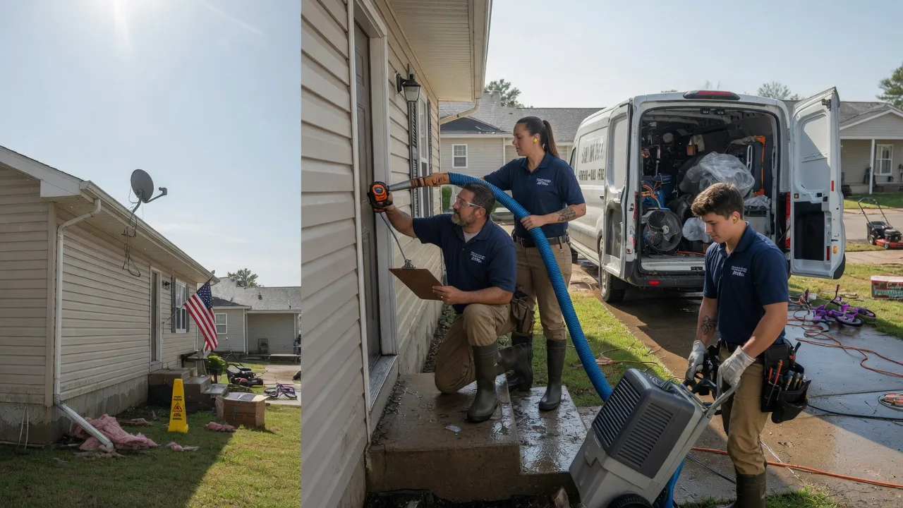 Ceiling Water Damage Restoration in Kinsey, MT near me